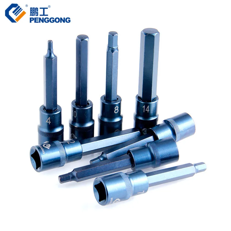 Penggong 1/2" Hex Socket Adapter 100mm Universal Screwdriver Head Drive