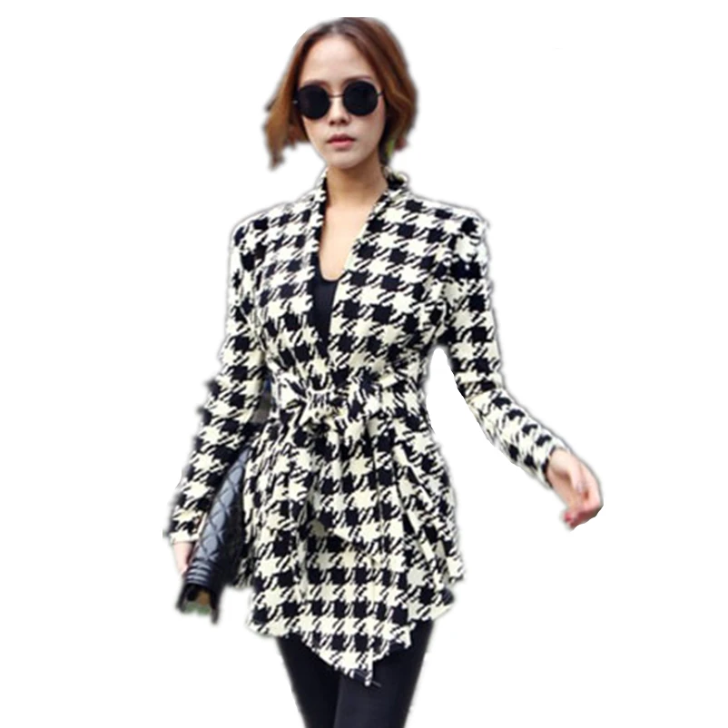 Popular Ladies Houndstooth Jacket-Buy Cheap Ladies