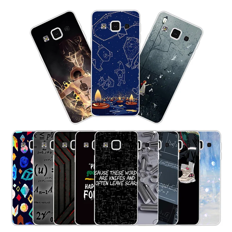 Soft Case For Samsung Galaxy A5 2015 A500 Black Matte Phone Shell Slim Silicone Fundas A500F A500H Letters Back Cover 5.0&quot |