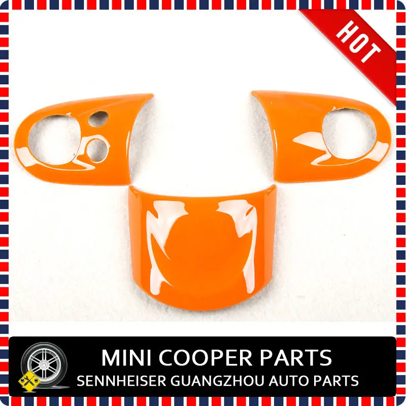 Абсолютно ABS материал УФ-защита Оранжевый Мини-луч многофункциональный чехол на руль для Mini cooper R55-R61(3 шт./компл
