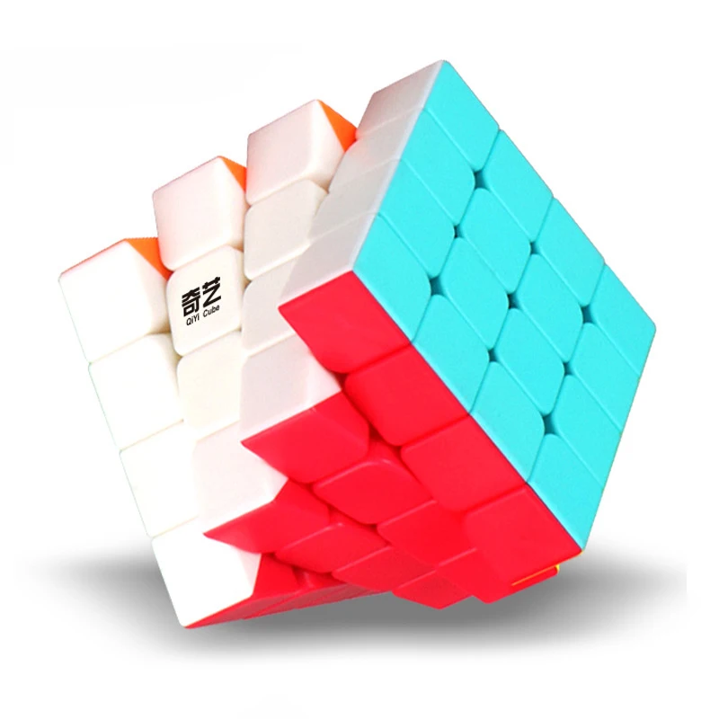 

QiYi 4x4x4 Profissional Magic Cube Competition Speed Puzzle Cubes Toys For Children Kids cube Game-specific 6 Colors