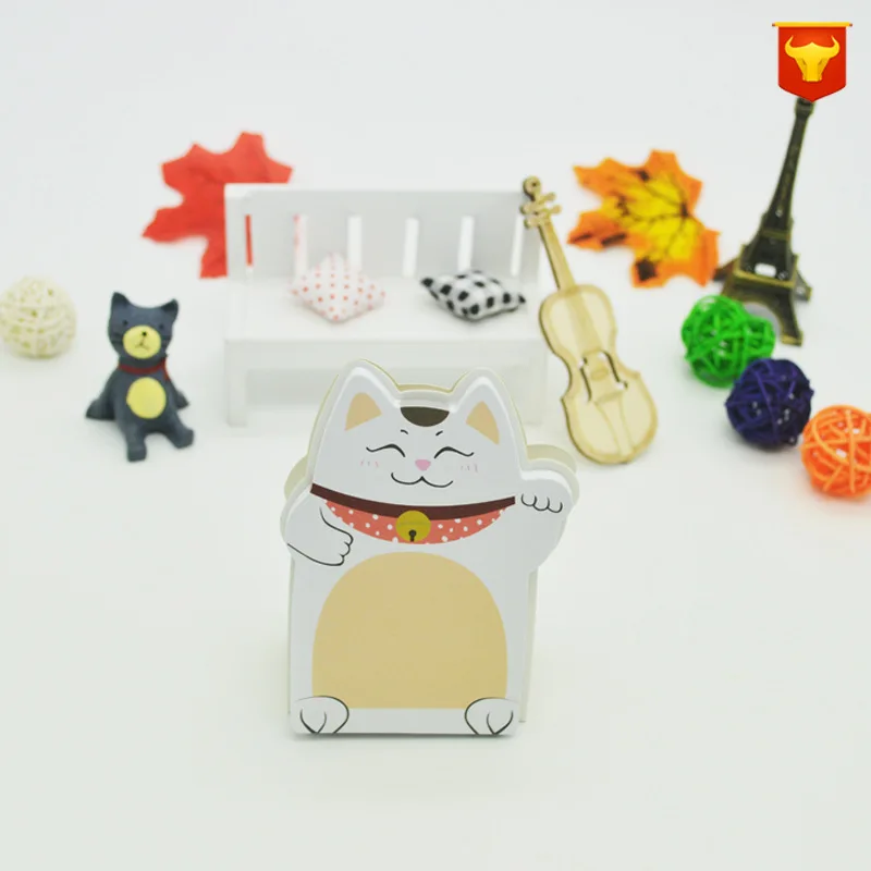 С изображением из мультфильма Lucky Cat Набор стикеров для заметок милые понятны самоклеящиеся записная книжка Тетрадь Post школьные