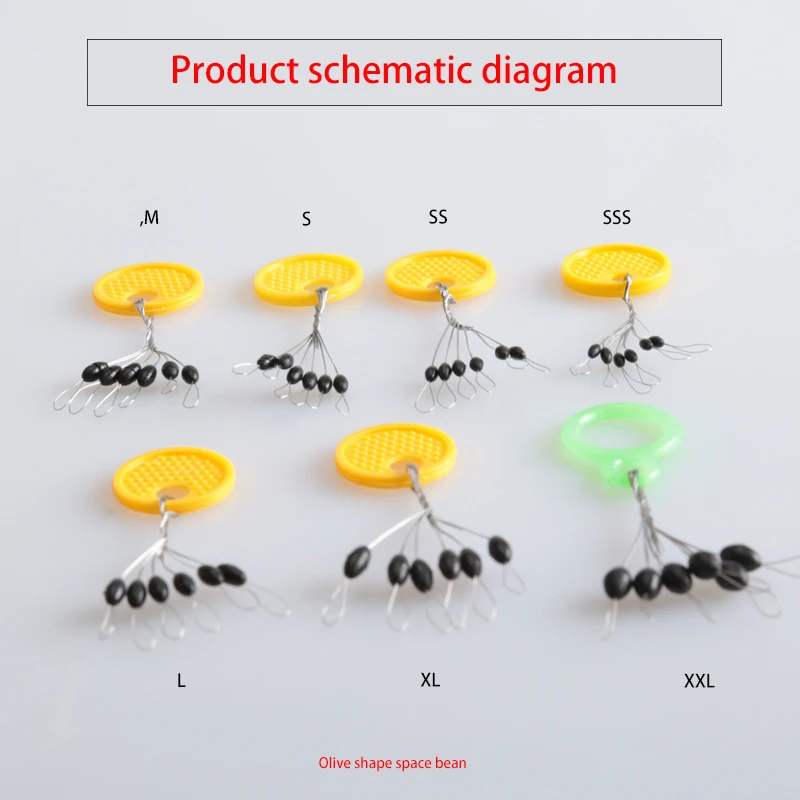 

20Pcs/lot Fishing Float Fishing Bobber Float Rubber Oval Stopper Fishing Space Beans Swivels Clip Connector Fishing Tackle
