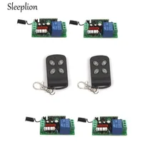 Sleeplion AC 220V 10A 1CH Relay 2 4-key wireless Tech ON/OFF Switch Transmitter+4 Receiver 315MHz 433MHz