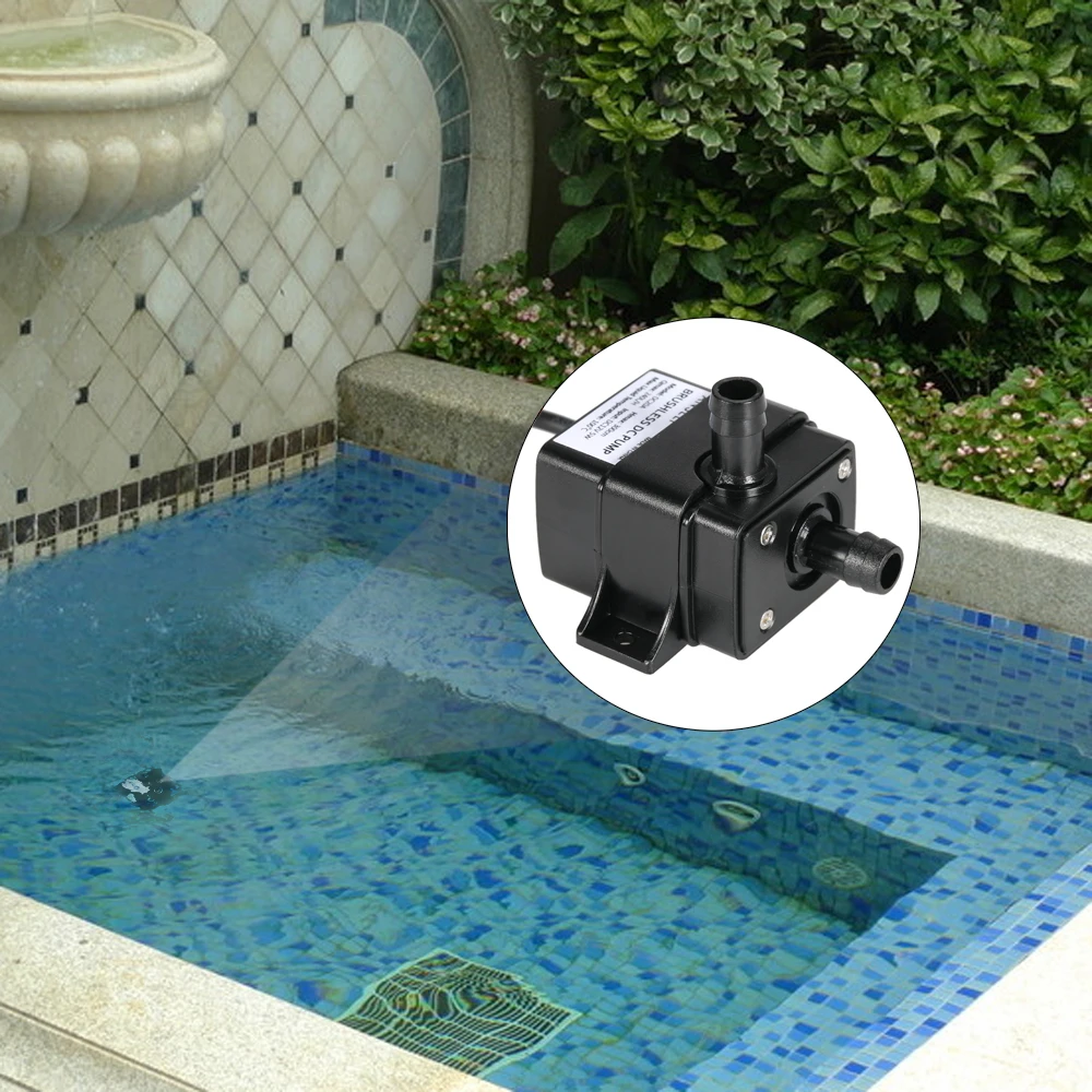 

Ultra-quiet Mini DC12V Micro Brushless Water Oil Pump Waterproof Submersible Fountain Aquarium Circulating 240L/H 5W Lift 3M