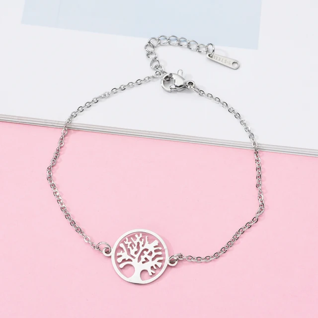 Bracelet En Argent Avec Arbre De Vie