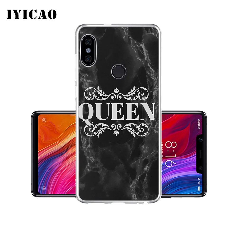 IYICAO King Queen Crown Мягкий силиконовый чехол для телефона Xiaomi Mi 9 8 SE 6 A1 A2 Lite F1 MIX2S MIX3 TPU