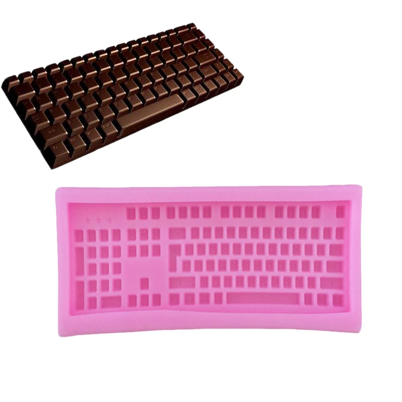 1 Pc Clavier Moule Forme Silicone De Decoration De Gateau Moule Chocolat Moule Patisserie Outil Gumpaste Moule Aliexpress
