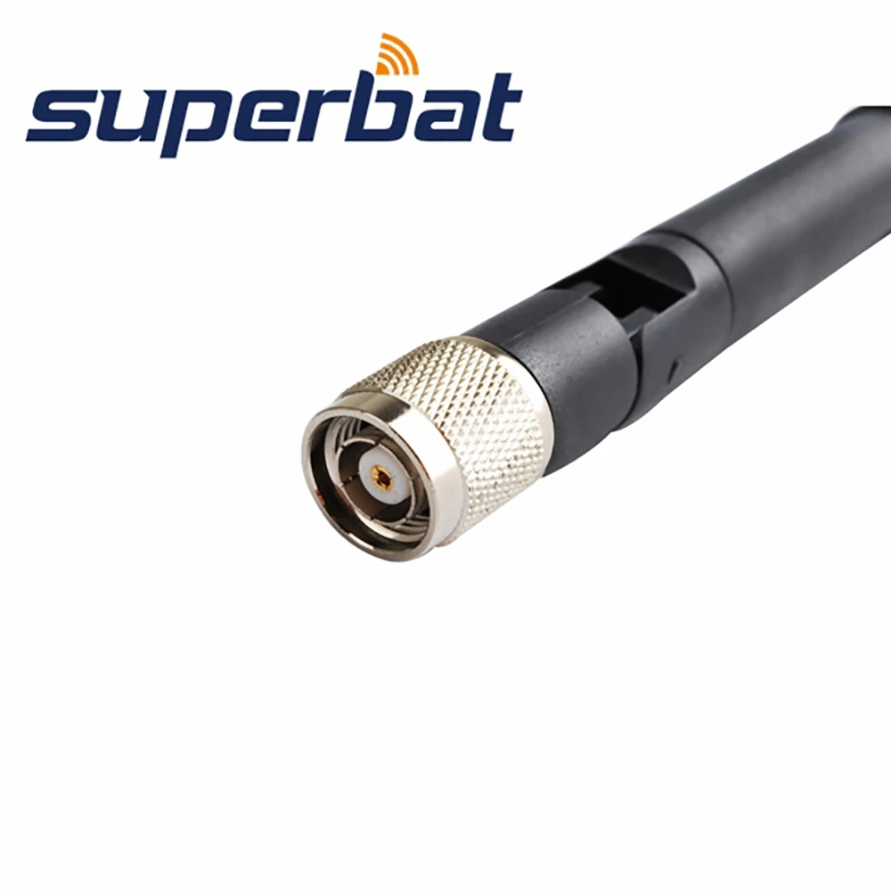 Superbat WiFi антенна 2,4 ГГц 10dBi Omni RP-TNC мужской резиновый Ducky антенна усилитель черный для беспроводного маршрутизатора WRT54 WLAN PCI карта