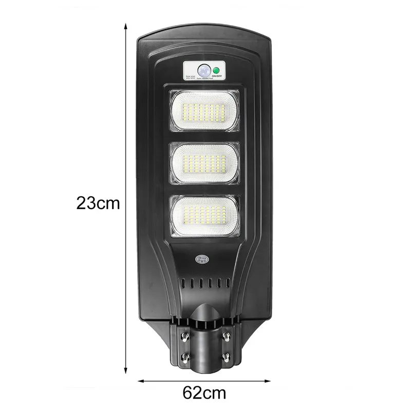 120W 144LED Wall Street Light Solar Lamp Dusk to Dawn Motion Sensor Remote Control Waterproof Security Lamp for Garden Yard