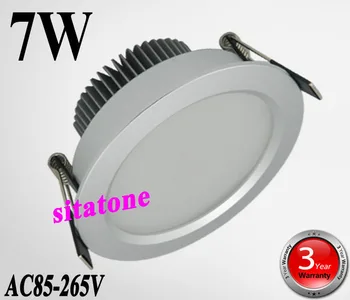 

10 PCS / lot FEDEX free shipping sale ac85-265v 7W led down light,SMD5730 7W led ceiling light 3 years warranty