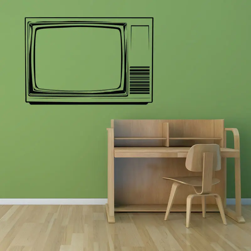 Vintage Style Television Wall Stickers Art Wall Sticker High Quality