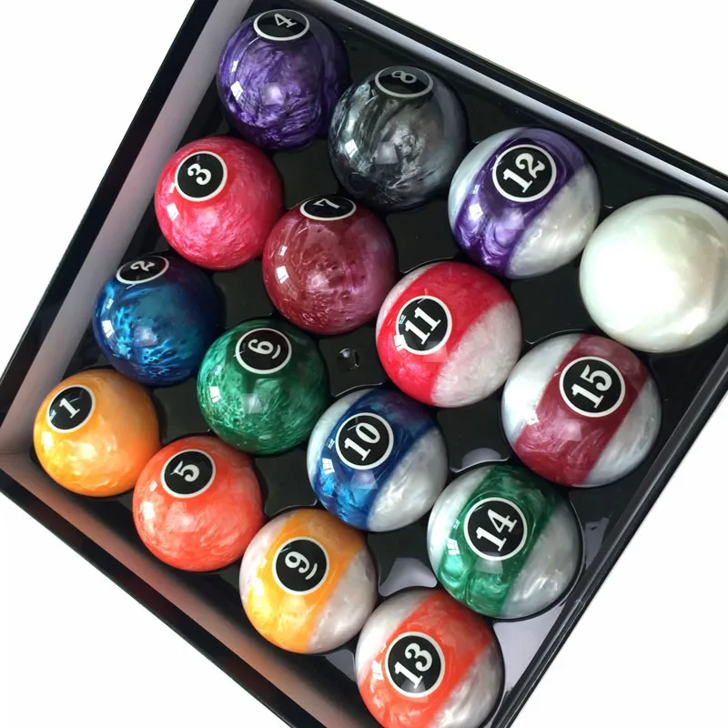 New Design Pool Table Billiard Ball Set 2 1/4" 57.2MM 2.25" 8 Ball complete set of Nine Balls Billliard Accessories