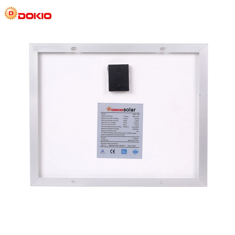 Najtaniej DOKIO 18V panel słoneczny 10w bateria słoneczna opłata za 12V zestaw paneli słonecznych ogniw fotowoltaicznych paneli słonecznych dla domu Camping RV