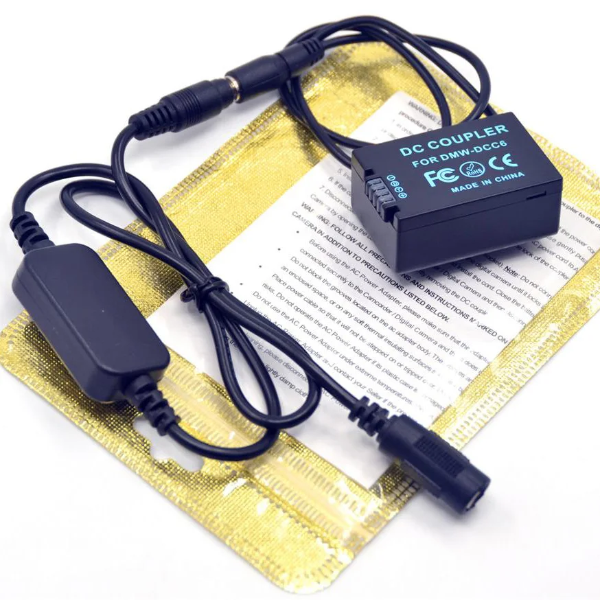 

12V-24V DMW-AC8 charger power cable 8.4V+DMW-DCC6 DC Coupler DMW-BMB9E DMW-BMB9 dummy battery for Panasonic FZ100 FZ48 FZ45 FZ40