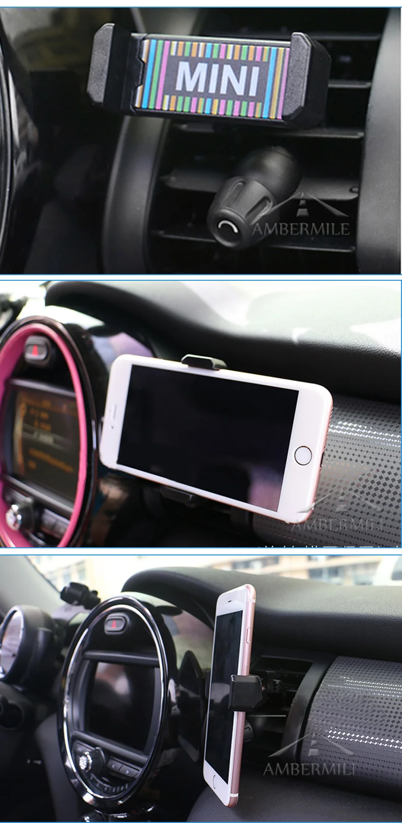 Universal Car Phone Holder Air Vent Phone Holder Mount Mobile Phone Bracket for Mini Cooper Countryman Accessories (8)