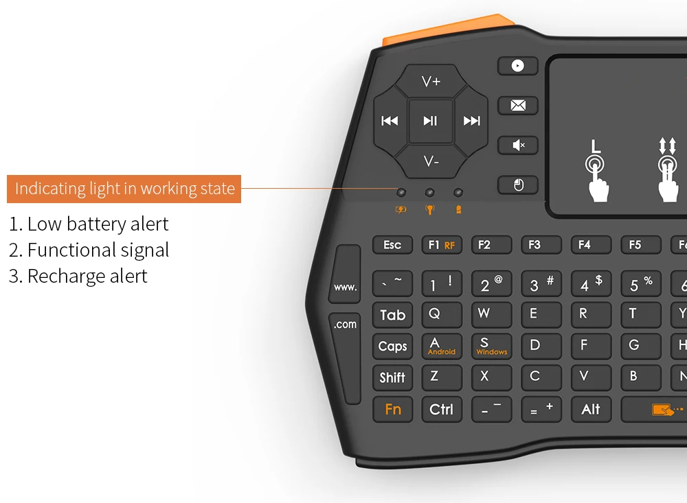I8 Plus 2,4 ГГц Беспроводная мини клавиатура Пульт дистанционного управления с тачпадом для Android Tv Box ноутбук планшет ПК