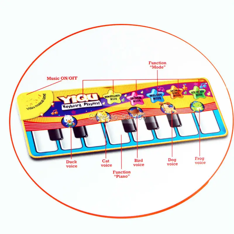 Детские Музыкальные Ковер фортепиано мат для Palymat для детей развивающие игрушки, музыкальный сенсорный пение играть ковер тренажерный зал