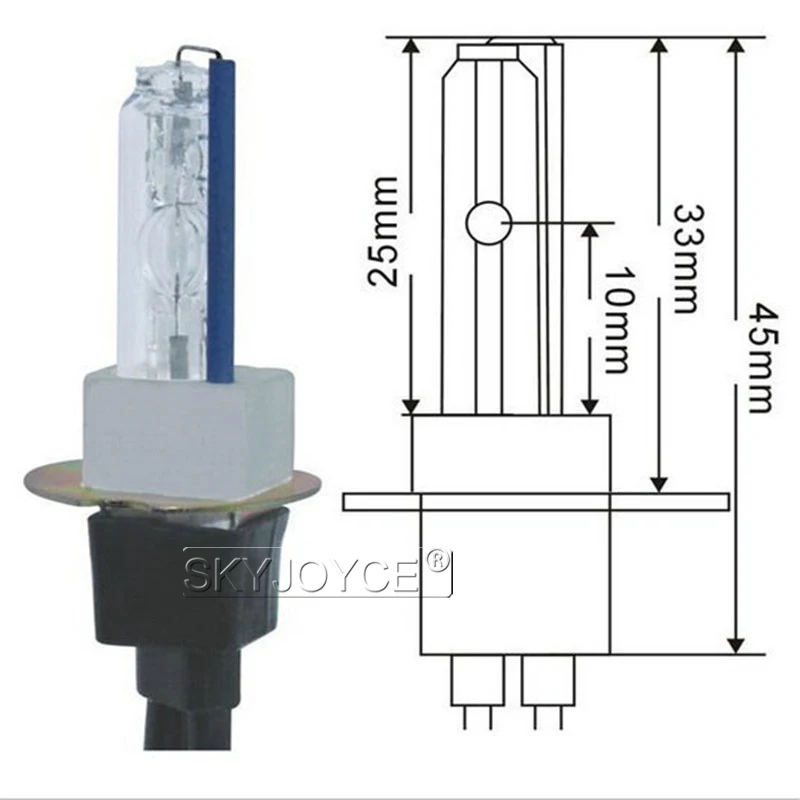 SKYJOYCE 55W H3C ксеноновая HID лампа 3000K желтая 35W ксеноновая H3C лампа 4300K 5000K 6000K 8000K Керамическая металлическая основа HID сменная лампа