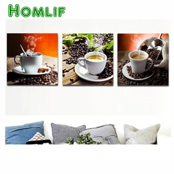 

3 pcs 5D DIY Diamond Painting Crystal Cross Stitch kit Mosaic Full 5D Diamond Decorative paintings Diamond embroidery Coffee Cup