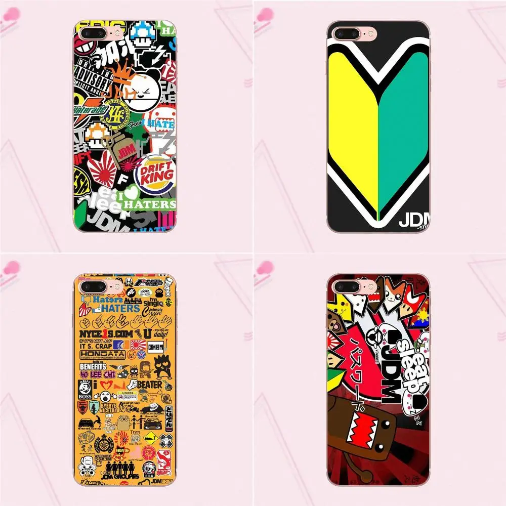 

Japan Car Jdm Sticker Bomb For Samsung Galaxy Note 5 8 9 S3 S4 S5 S6 S7 S8 S9 S10 mini Edge Plus Lite Soft Design