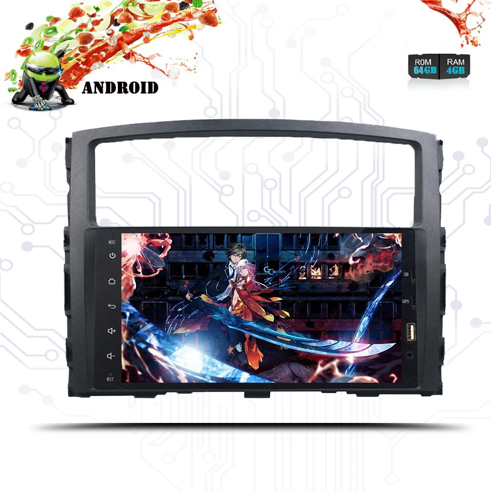 Best 8" car radio tape recorder dvd For MITSUBISHI PAJERO V97 V93 2006-2015 Android 9.0 4G 64G Head Unit Video GPS Navi usb 3/4G Wifi 3