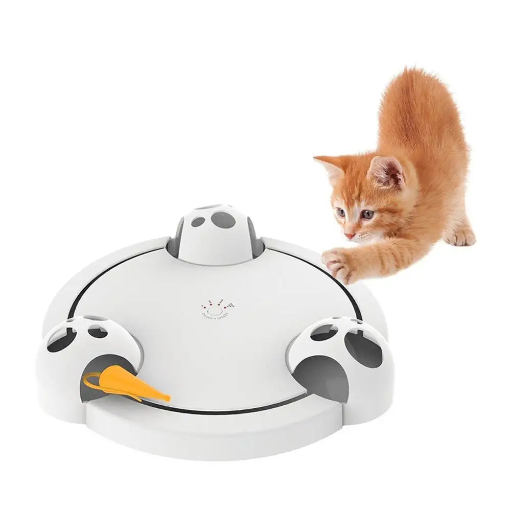 

Funny Cat Interactive Pet Cat Toys Automatic Rotating Cat Play Teaser Plate Mice Catch Toy Electric Playing Exercise Toys