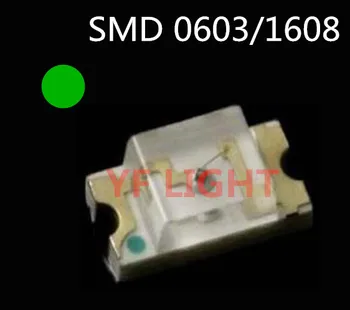 

Taiwan chipset Pure Green 0603 smd led 505-530nm 4000PCS green 1608 light emitting diode