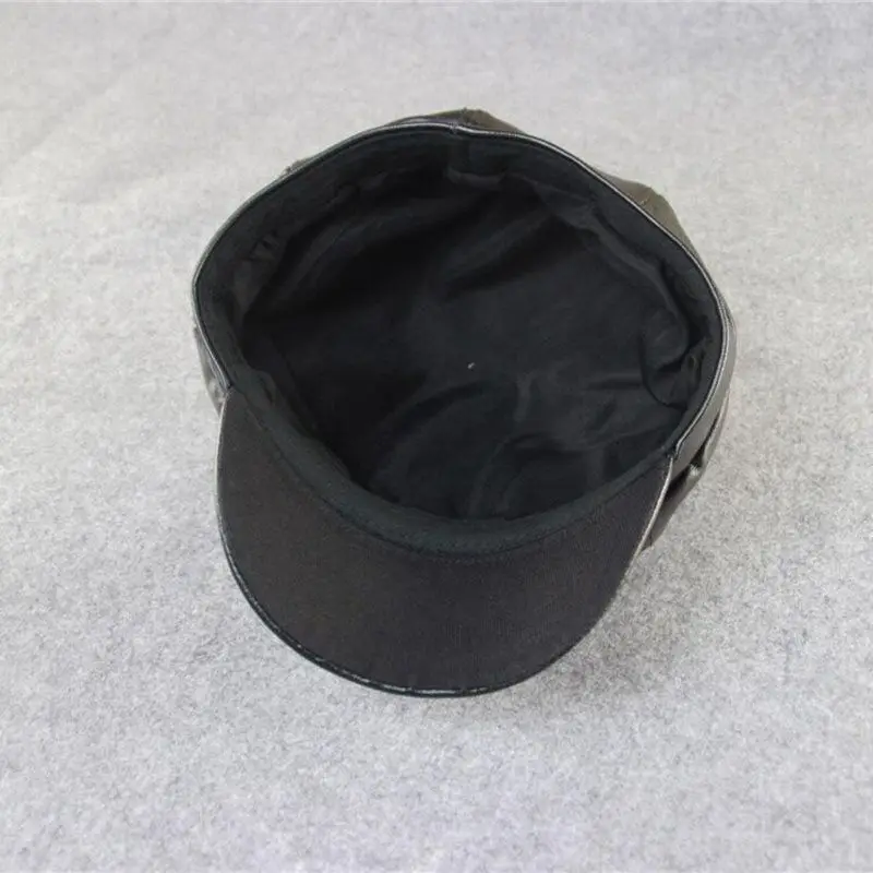 Модные крутые ПУ берет шляпа для мужчин и женщин Gorras Planas винтажная Кожаная Шапка Boinas зимняя уличная теплая Кепка