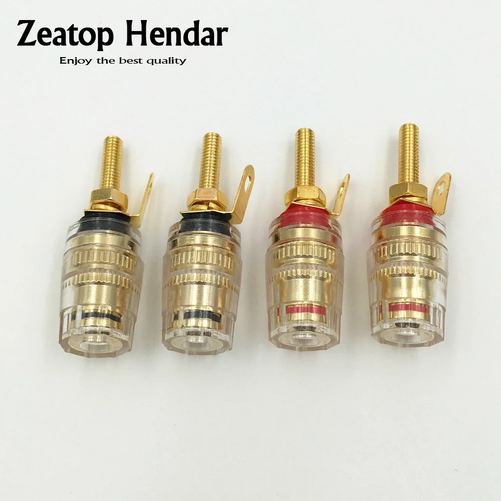 50 Binding Post Speaker Cable Amplifier 4mm Banana Plug Jack Connector Red/&Black