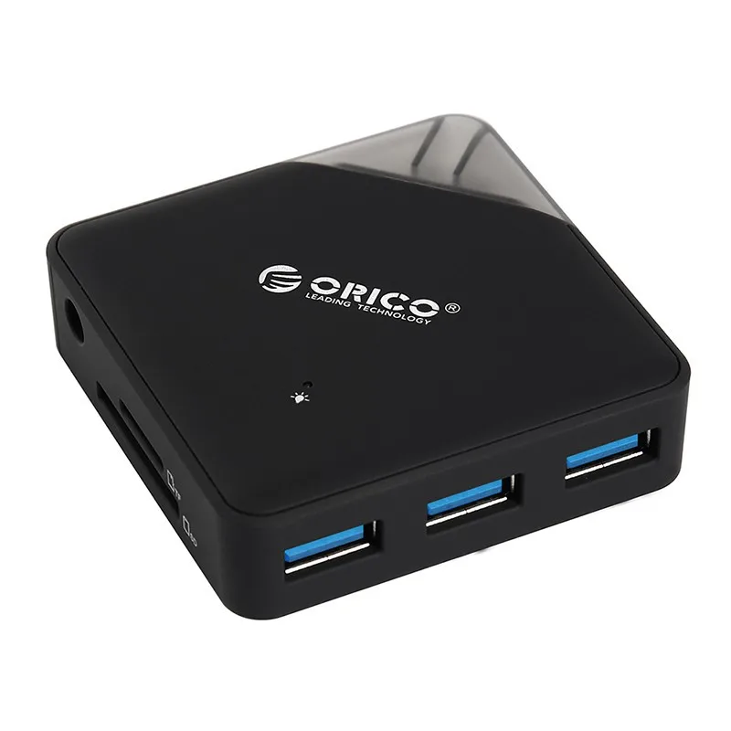 ORICO C3TS-BK Многофункциональный 3 Порты и разъёмы USB3.0 концентратор для волос с кард-ридер для Тетрадь-черный