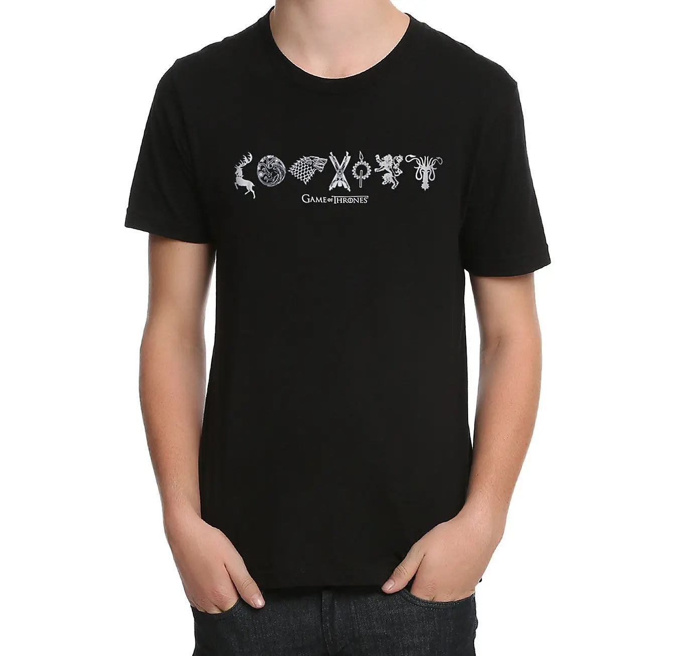Игра престолов COEXIST SIGILS STARK TARGARYEN LANNISTER Футболка NWT лицензированный на заказ
