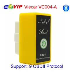 Новый показателя Viecar elm327 V1.5/2,1 с выключателем Bluetooth 2,0 БД SCAN elm 327 код читателя OBDII диагностического VC004-A/ VC004-B