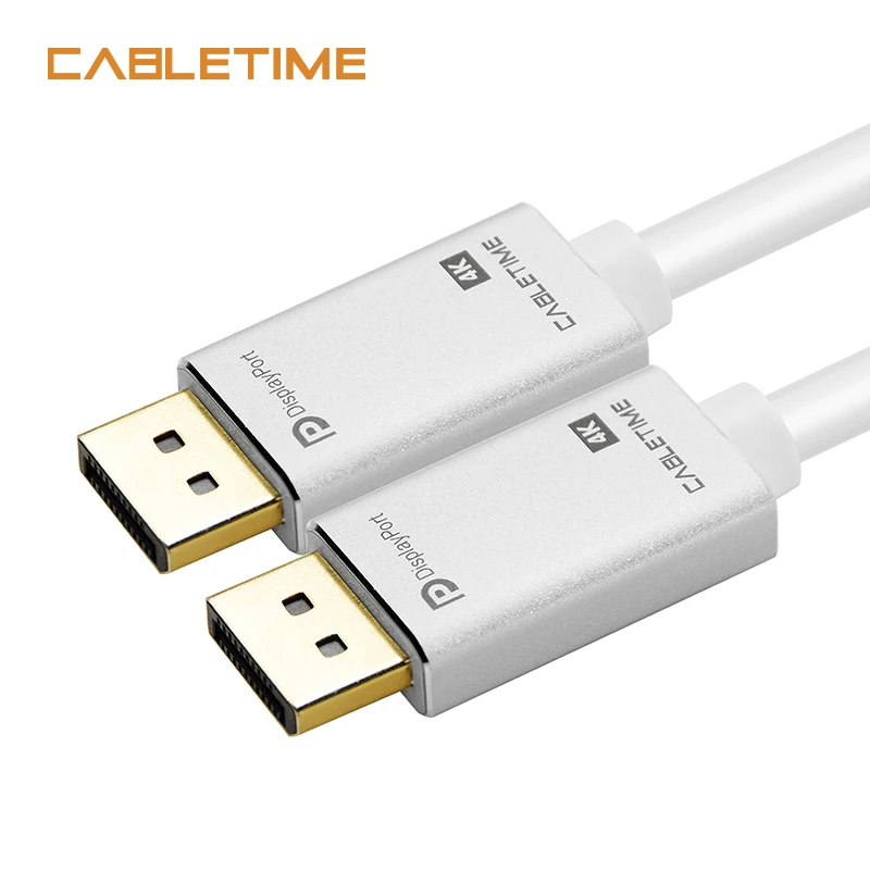 Cabletime DisplayPort Cable M/M PRE DP 4k 60hz DP 1.2 Cable 2M 3M DP Gold-plated Display port Cable for HDTV Projector PC N163 Cabletime DisplayPort Cable M/M PRE DP 4k 60hz DP 1.2 Cable 2M 3M DP Gold-plated Display port Cable for HDTV Projector PC N163