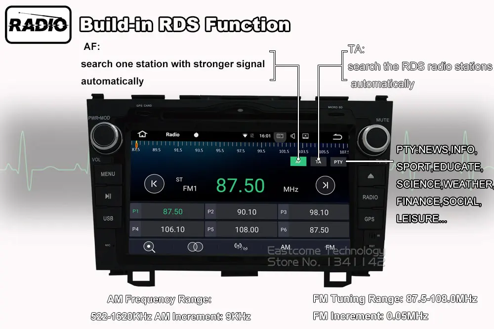 Best Octa Core 2 Din Android 6.0 Car DVD Automotivo For Honda CRV 2006 2007 2008 2009 2010 2011 With Radio Rear View Camera Bluetooth 14