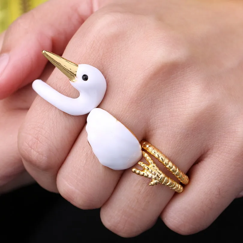 Rinhoo высокое качество Гусь для женщин кольцо с камнем Jewelry интимные аксессуары фабрика питания Рождественский подарок простой