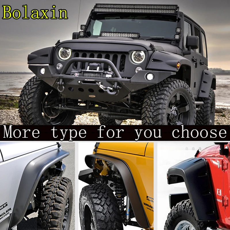 

Bolaxin Car Styling Wheel Fender Flares Cover Mudguards Molding Trims Arch Wheel Eyebrow Mud Flaps For Jeep Wrangler 1996-2017