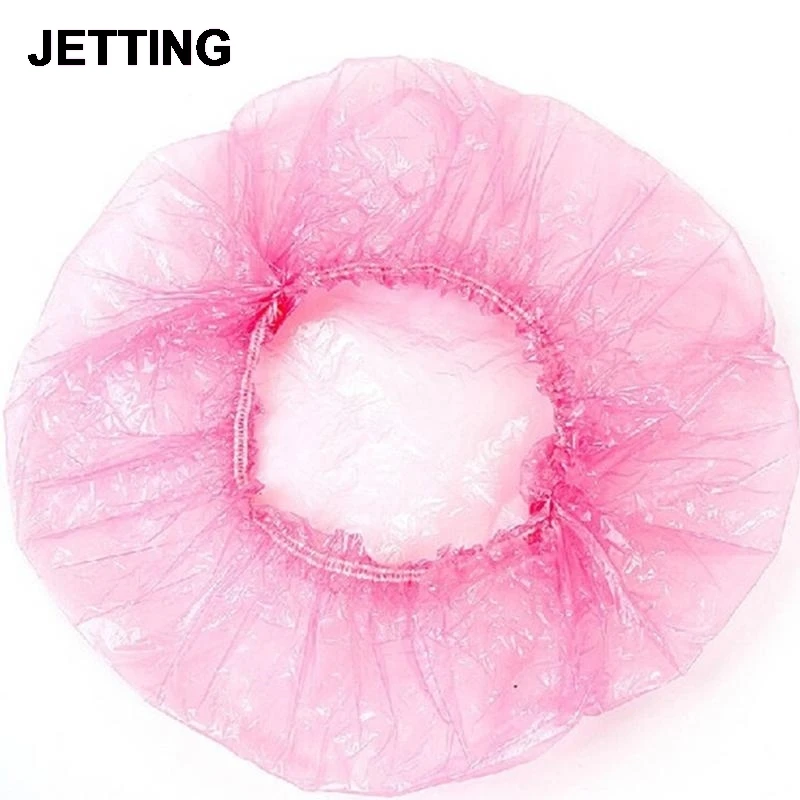 

3PCS Waterproof Bathing Cap Designer Travel Temporary Shower Caps Elastic Band Plastic Cap Hats Sanitary Ware Suite Women Ladies