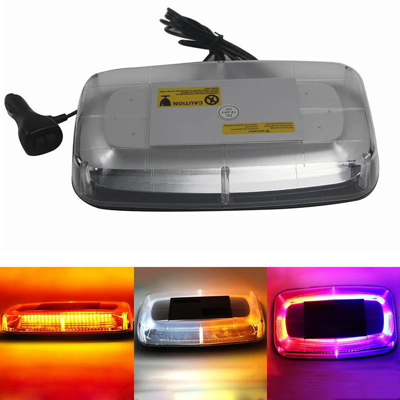 

66W 28CM LED Emergency Warning Light Mini Flashing Lamp Traffic Lightbar for 12V Automobiles Police Fireman