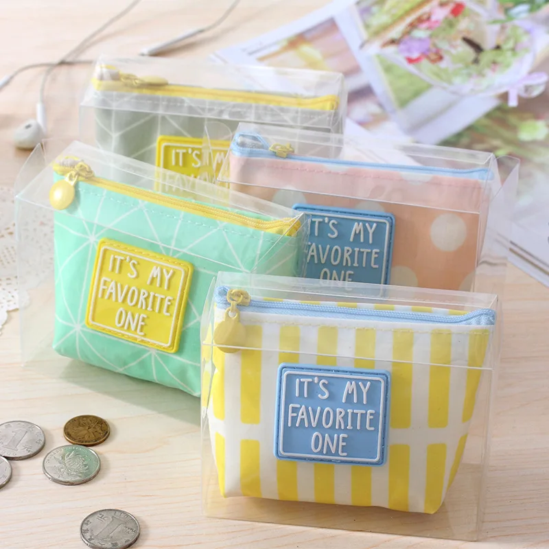 

2018 kid Simple Letter Coin Purse Wallet Schoolgirl Mini Pen Holder Waterproof Headphone Bag Card Key Bag Case pouch