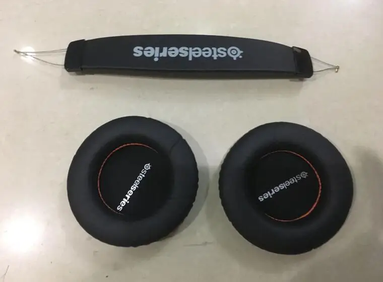 Повязка на голову Подушка повязка на голову+ амбушюры для SteelSeries Siberia V1 V2 V3 Призма игровые наушники гарнитуры - Цвет: Headband black 1set