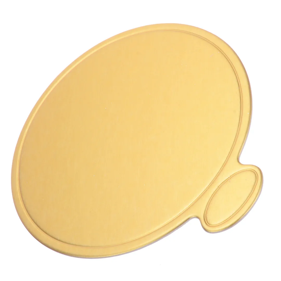 Mayitr 100Pcs/set Round Mousse Cake Boards Gold Paper Displays  Cupcake Dessert Tray Wedding Birthday Pastry Decor