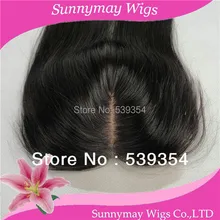 Sunnymay Stock Fast Shipping Cheap Middle Parting Closure 100% Brazilian Virgin Human Hair Silk Base Straight Lace Closure 4×4