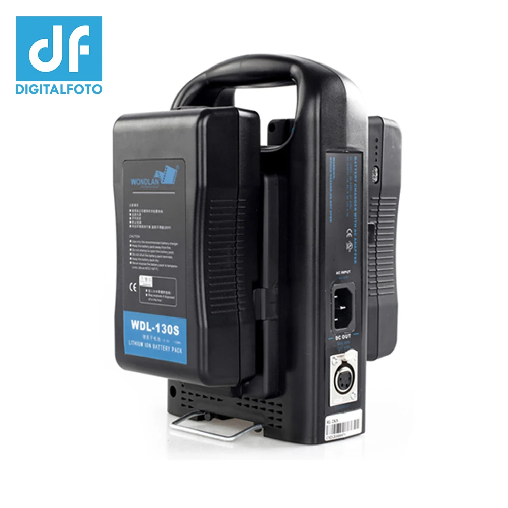 

WONDLAN Battery Charger with Power Supply Two channel V Mount Battery Charger v lock for video camcorder Battery is not included