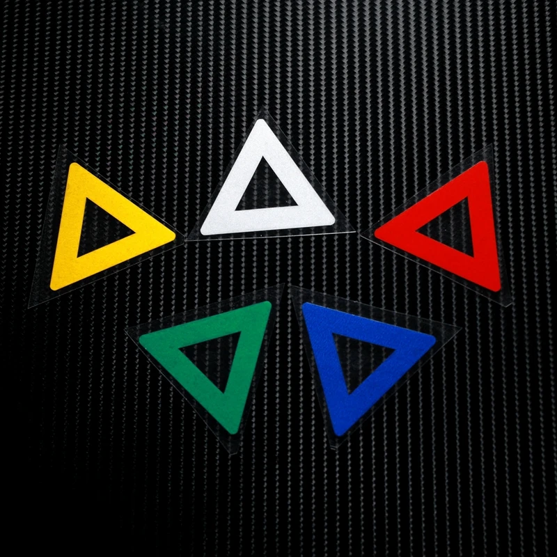 

LS002 Triangle Warning Mark Reflective Safe Caution 3M Car Stickers Decals Motorcycle Bike MOTO GP Motocross Helmet Windshield