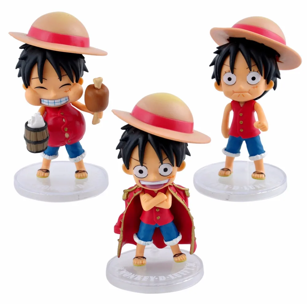 Anime One Piece Monkey D Luffy Q Version PVC Action