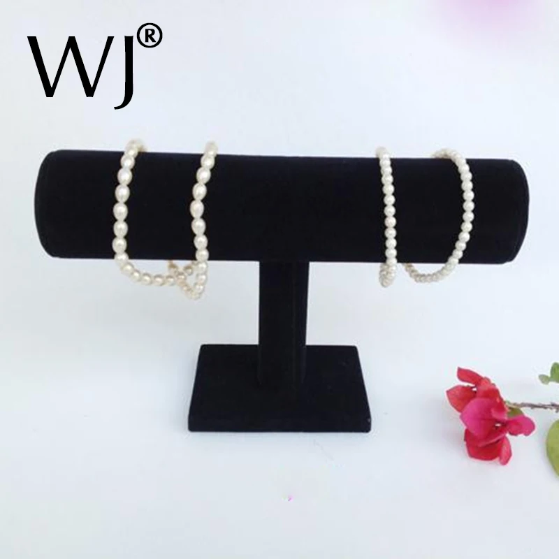 

Big Discount! Portable Black Velvet Bracelet Necklace Chain Bangle Watch T Bar Rack Jewelry Display Organizer Stand Holder Case