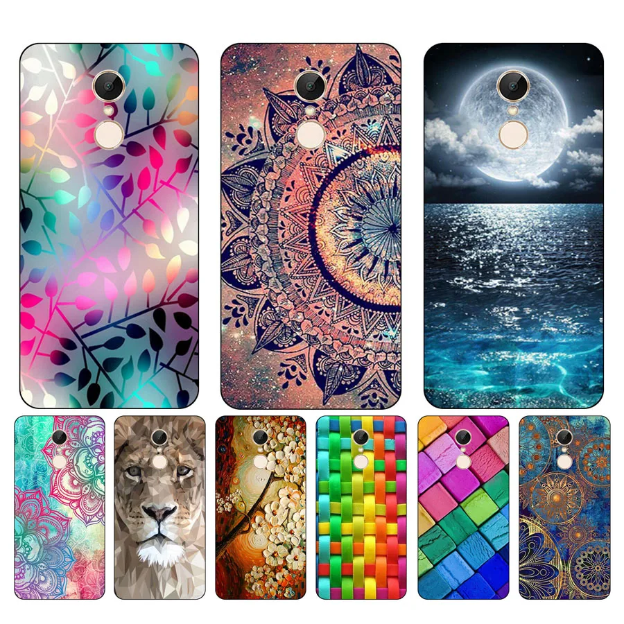 Soft Cases For Xiaomi Redmi5 Transparent Printing Drawing Phone Cover redmi 5 Silicone for REDMI | Мобильные телефоны и
