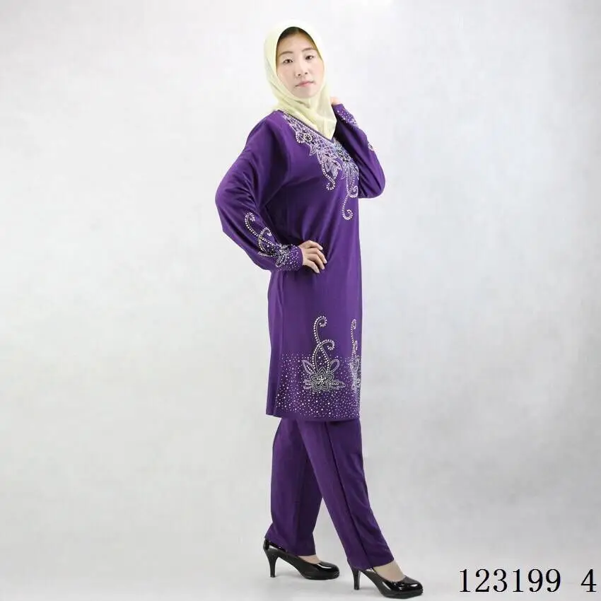 Кристальные хлопковые Стразы, мусульманские абаи, комплект из двух предметов для женщин, Пакистанская одежда, литургическое платье, Прямая поставка 123199