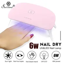 Saviland 6 Вт мини-гель лампы для ногтей Портативный USB зарядка гель Сушилка для ногтей 45 s 60 s таймер светодио дный свет быстрый сухие ногти гель маникюр